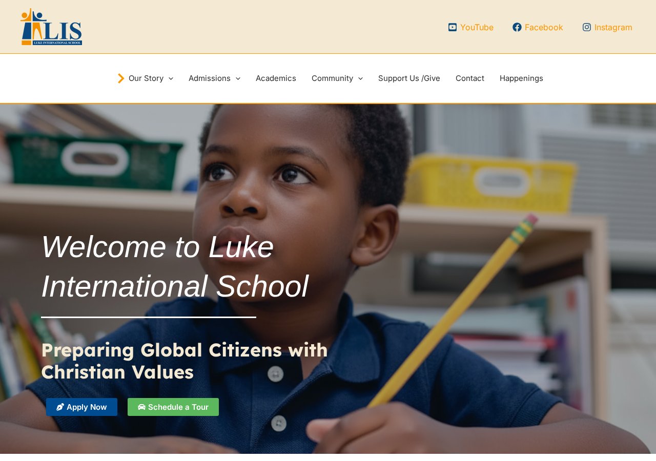 Luke International School homepage, a WordPress site designed and built by Wahne Tubman